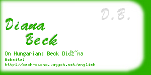 diana beck business card